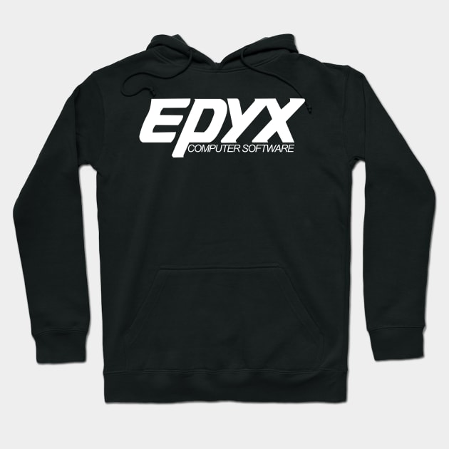 Retro Video Games Epyx Software Logo Hoodie by Meta Cortex